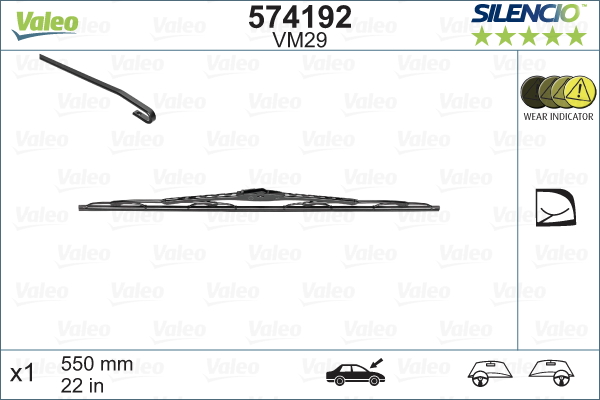 Lasinpyyhkimen sulka 403-0075