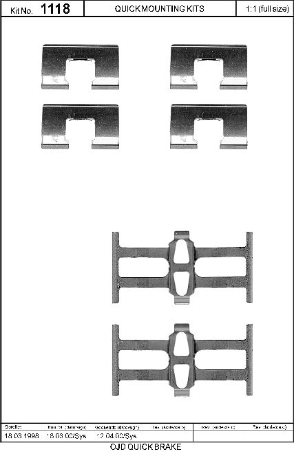 Jarrupalojen asennussarja 802-2035